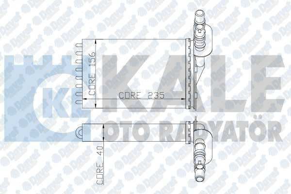 KALE 0585872AL Kalorifer Radyatoru Renault Clio Ii Kangoo 98> (2 Sira Al+Pl) (Aliminyum)